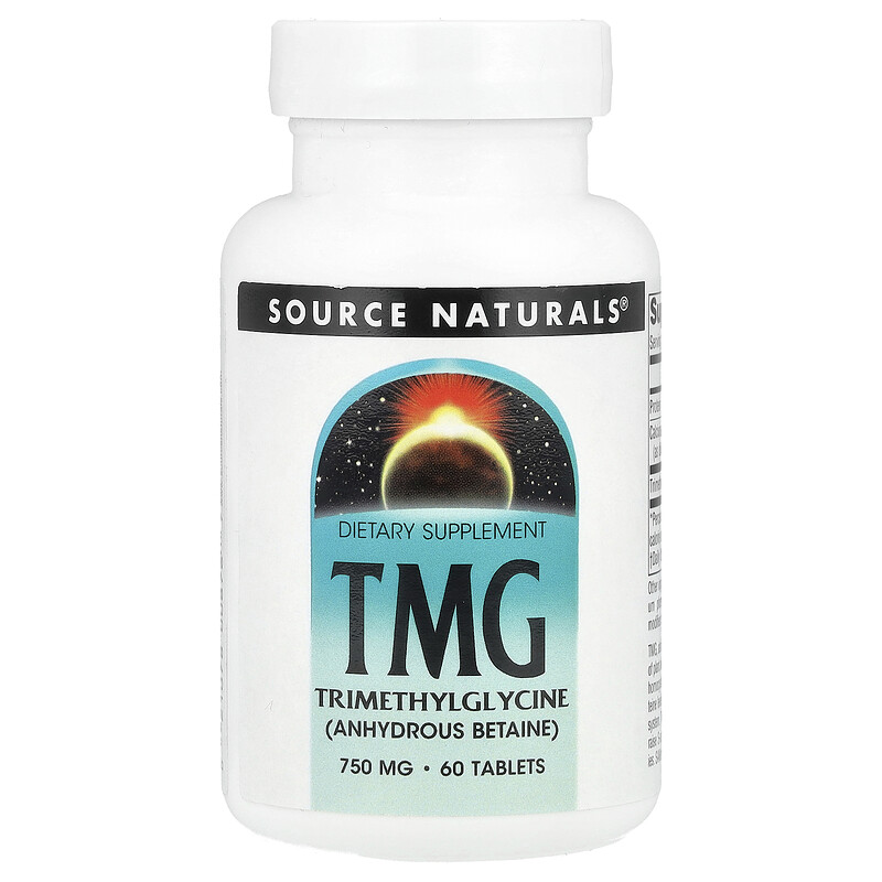 Source Naturals, TMG, 750 мг, 60 таблеток
Source Naturals, TMG, 750 мг, 60 таблеток