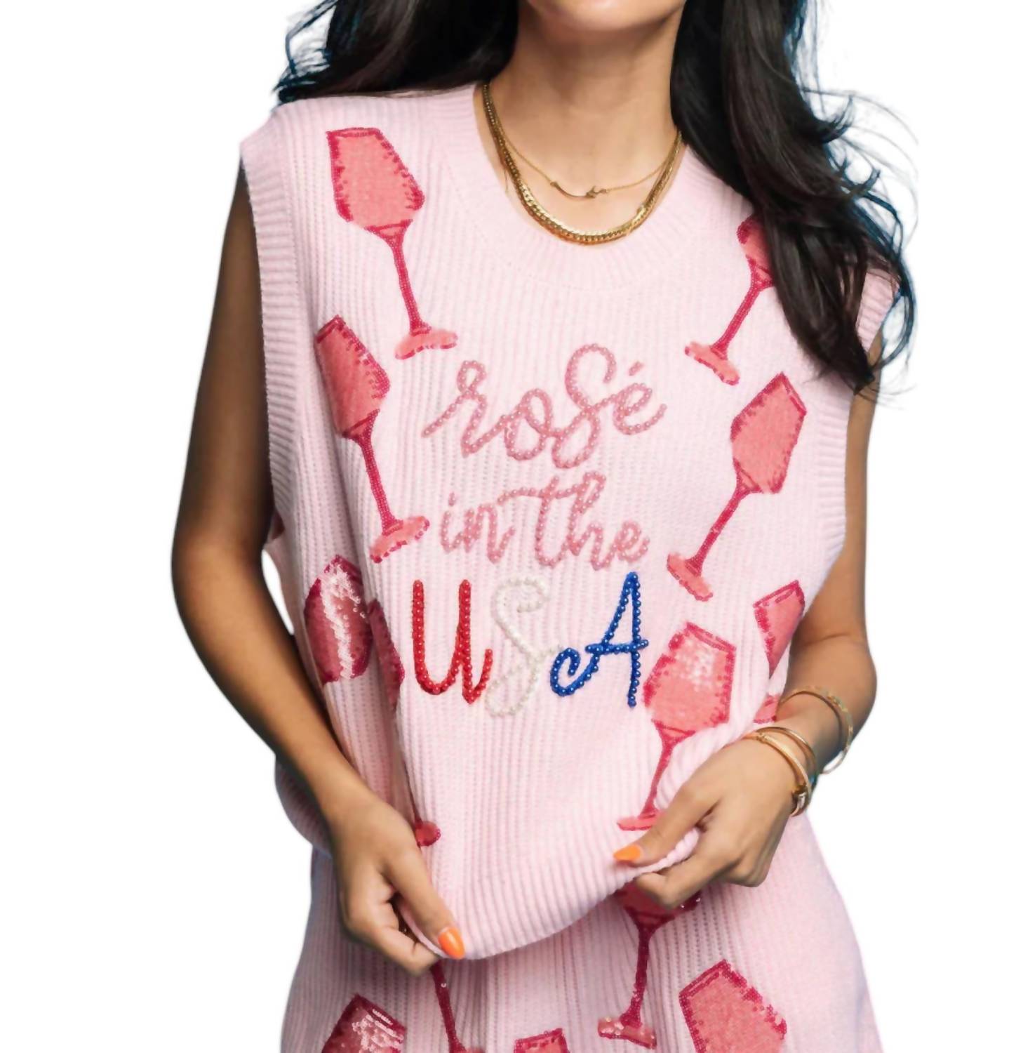 Розе в США свитер жилет розовый QUEEN OF SPARKLES
Розе в США свитер жилет розовый QUEEN OF SPARKLES