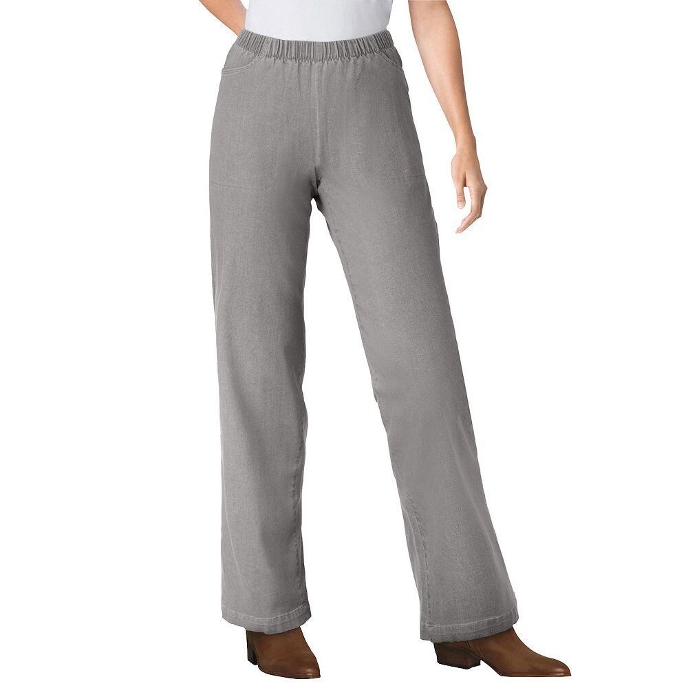 Женщина в женских джинсах Fineline больших размеров с широкими штанинами Woman Within, цвет Grey Denim
Женщина в женских джинсах Fineline больших размеров с широкими штанинами Woman Within, цвет Grey Denim