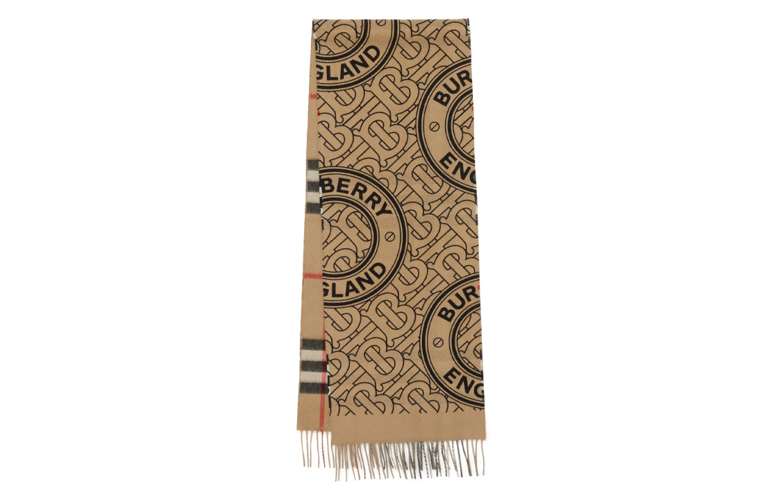 Архивный вязаный шарф унисекс бежевый Burberry 
Архивный вязаный шарф унисекс бежевый Burberry