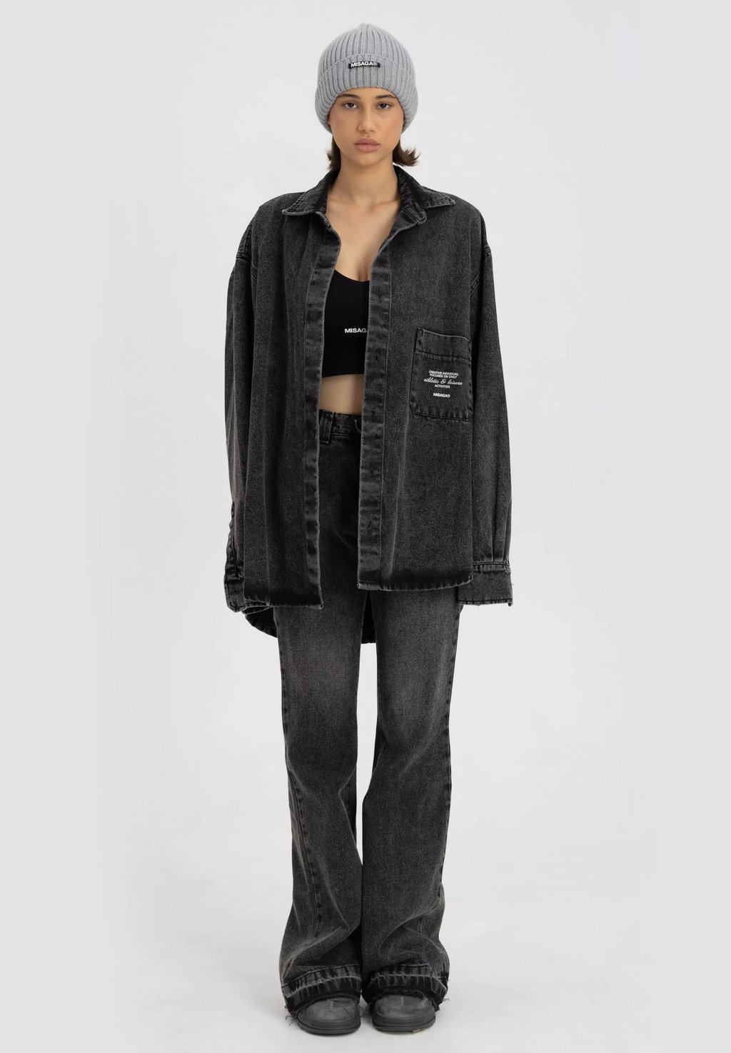 Расклешенные джинсы Misaga, серый деним
Расклешенные джинсы Misaga, серый деним