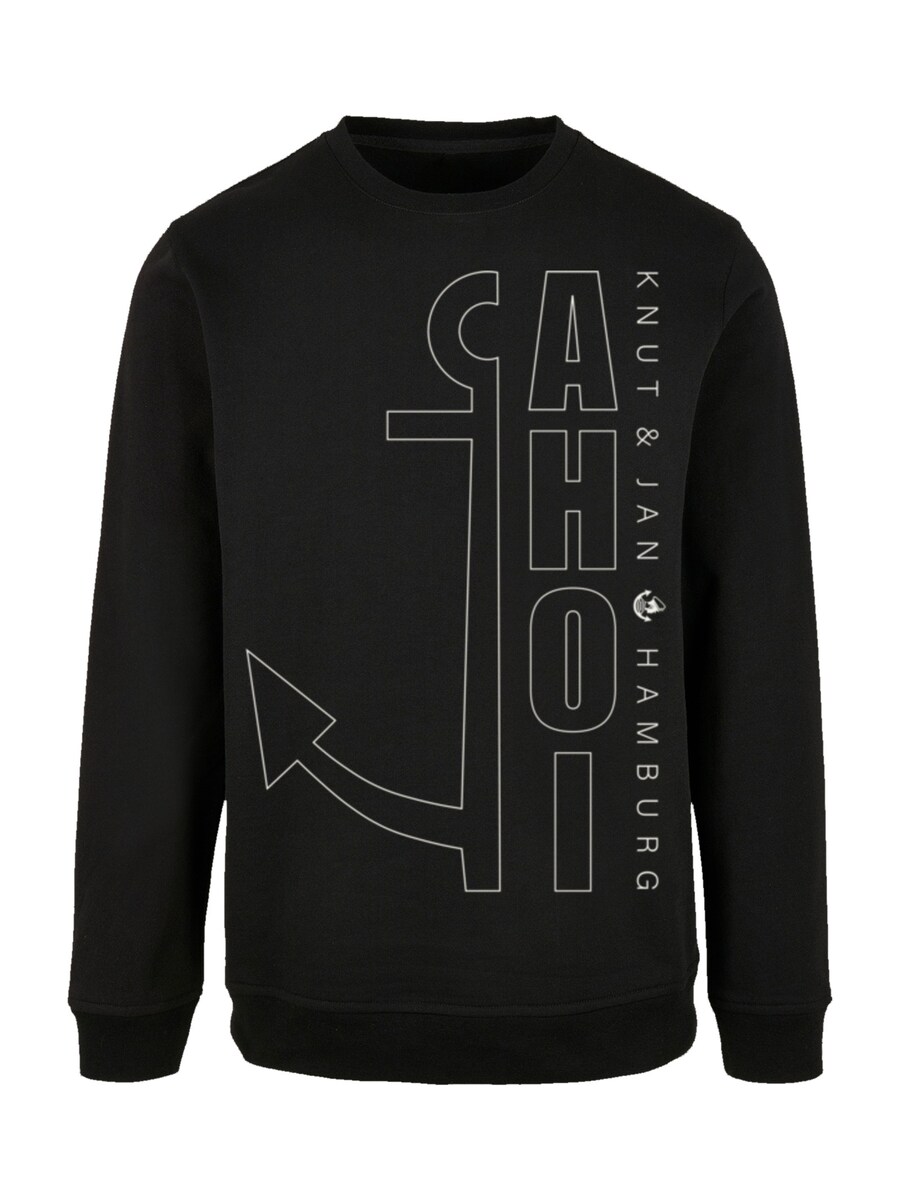 Свитер F4NT4STIC Sweatshirt Ahoi Anker Outlines Knut & Jan Hamburg, черный 
Свитер F4NT4STIC Sweatshirt Ahoi Anker Outlines Knut & Jan Hamburg, черный