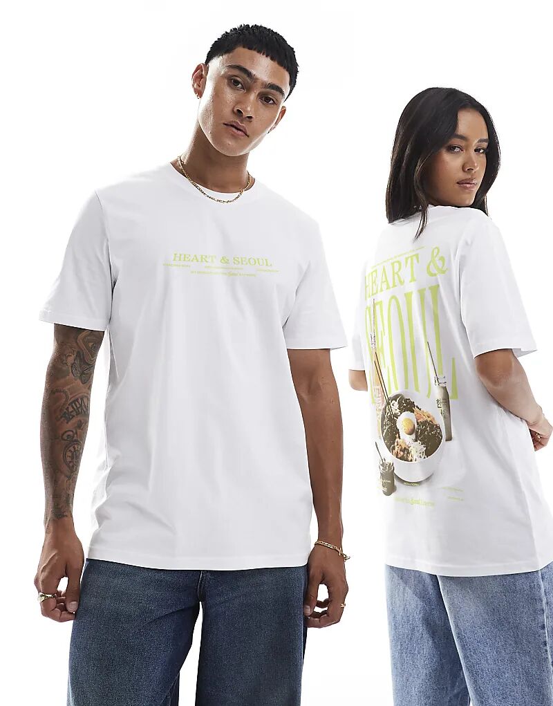 Футболка с принтом «сердце и Сеул» белого цвета
Футболка с принтом «сердце и Сеул» белого цвета