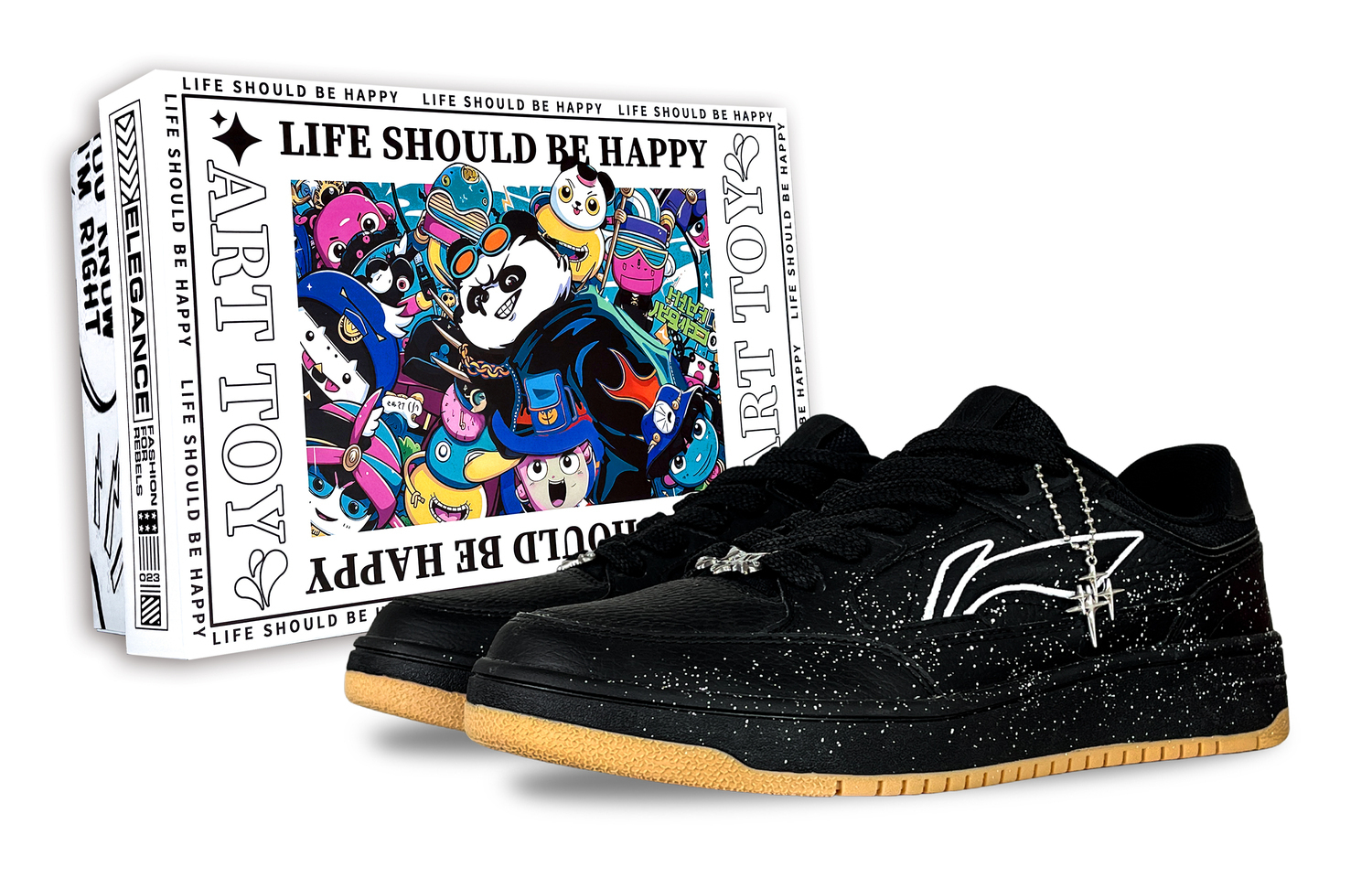 Li Ning Tianji Fairyland, Star Glow, специальная упаковка, устойчивые к истиранию и скольжению низкие кроссовки для скейтбординга мужские Li-Ning, черный белый
Li Ning Tianji Fairyland, Star Glow, специальная упаковка, устойчивые к истиранию и скольжению низкие кроссовки для скейтбординга мужские Li-Ning, черный белый