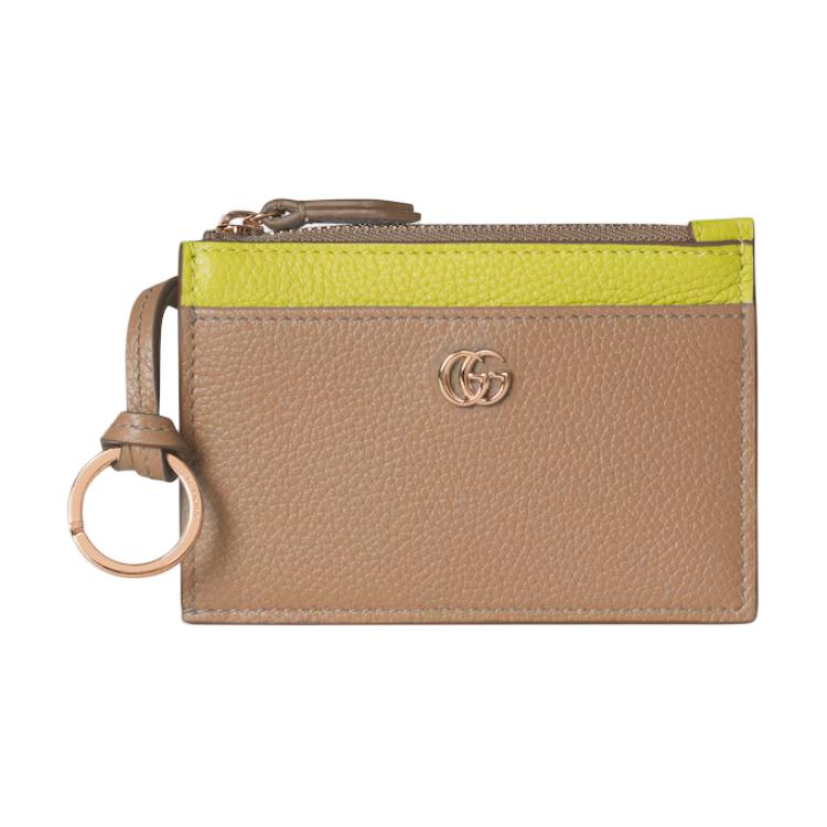 GUCCI Кожаный картхолдер GG Marmont женский бежевый и ярко-зеленый
GUCCI Кожаный картхолдер GG Marmont женский бежевый и ярко-зеленый