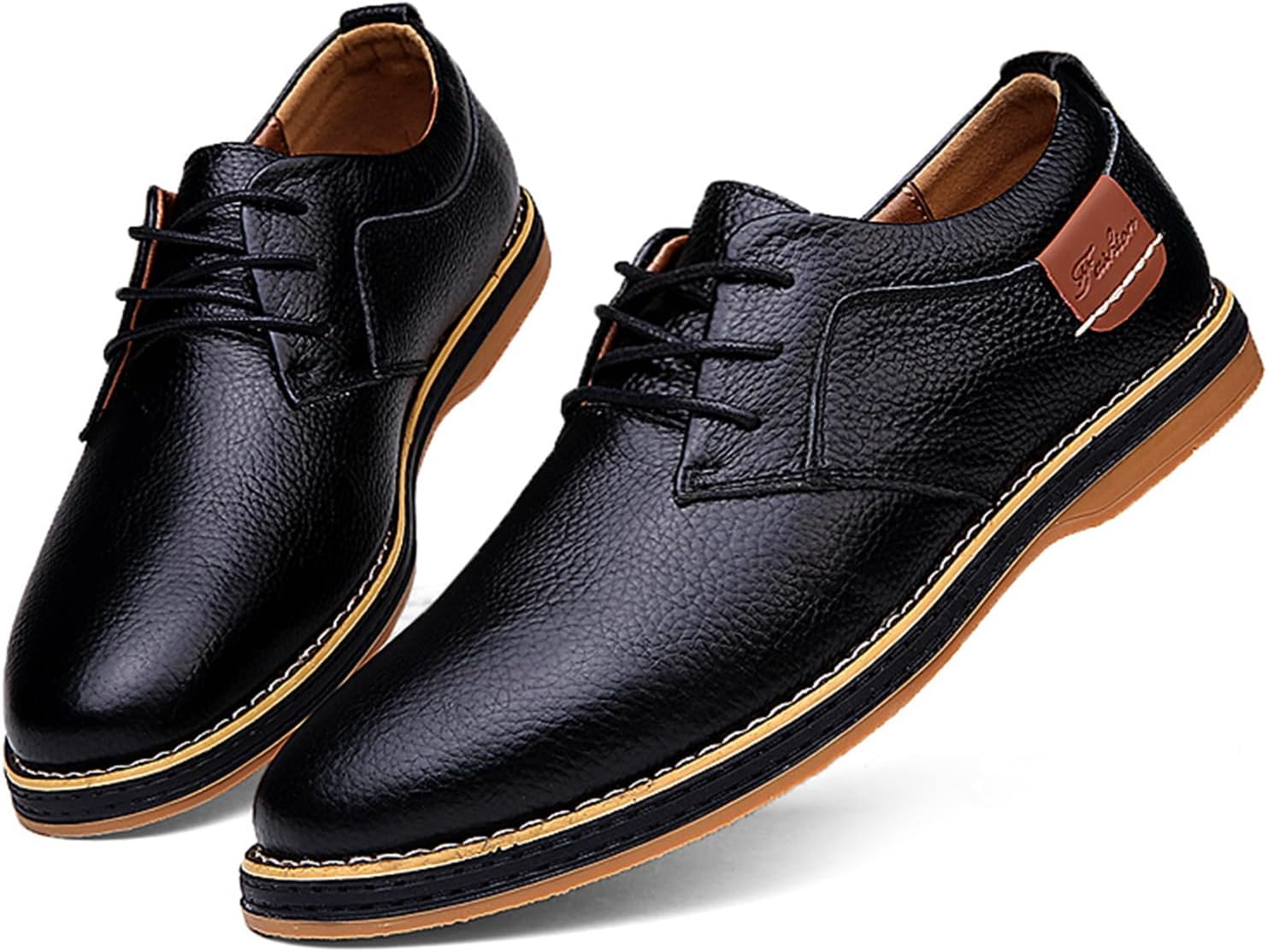 Мужские классические туфли-оксфорды на шнуровке EGGDK из натуральной кожи с платформой, удобные, с круглым носком, низкие, с нескользящей подошвой, повседневные дерби для свадьбы, офиса и официального дресс-кода, черный
Мужские классические туфли-оксфорды на шнуровке EGGDK из натуральной кожи с платформой, удобные, с круглым носком, низкие, с нескользящей подошвой, повседневные дерби для свадьбы, офиса и официального дресс-кода, черный