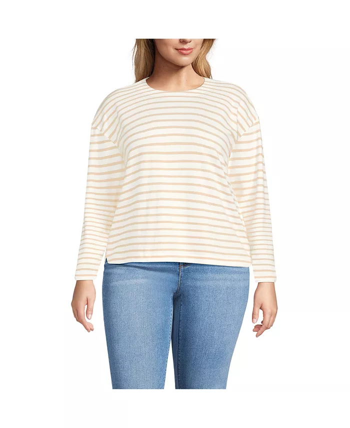 Футболка большого размера с длинным рукавом и круглым вырезом из джерси Mariner Lands' End, белый
Футболка большого размера с длинным рукавом и круглым вырезом из джерси Mariner Lands' End, белый