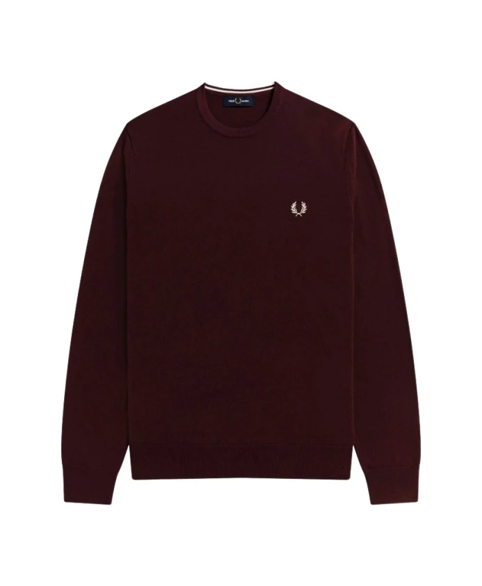 Классический вязаный свитер с круглым вырезом. Fred Perry, красный
Классический вязаный свитер с круглым вырезом. Fred Perry, красный