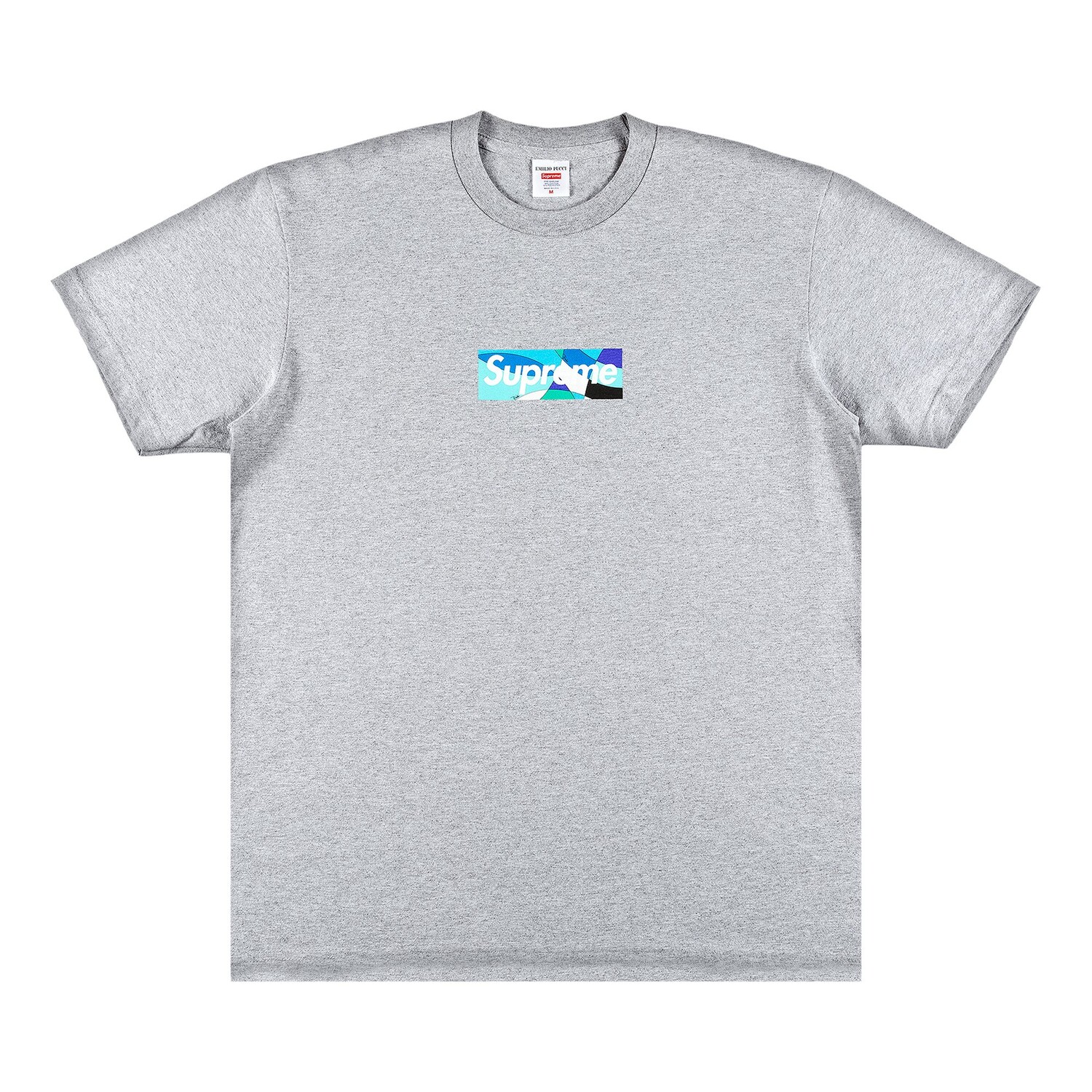 Футболка с логотипом Supreme x Emilio Pucci, Heather Grey/Blue
Футболка с логотипом Supreme x Emilio Pucci, Heather Grey/Blue