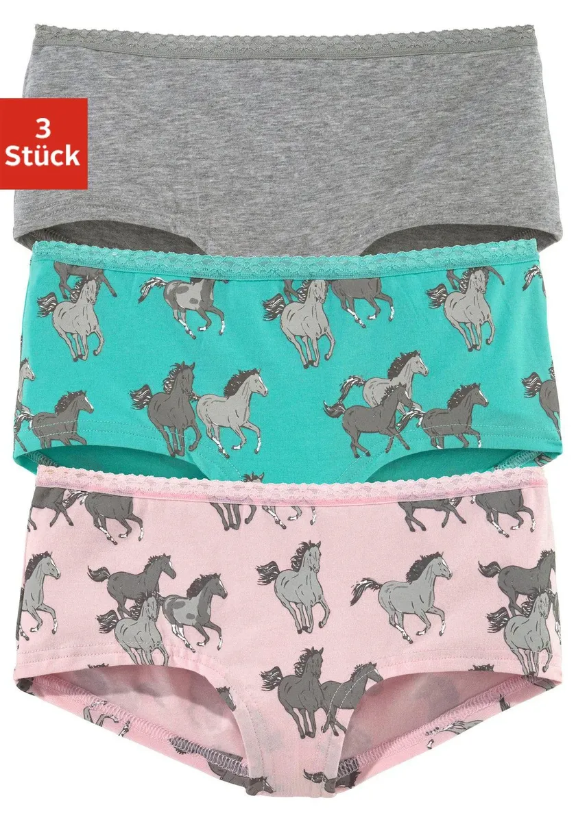 Трусики Petite Fleur (3 шт. в упаковке) с принтом лошади, серый
Трусики Petite Fleur (3 шт. в упаковке) с принтом лошади, серый
