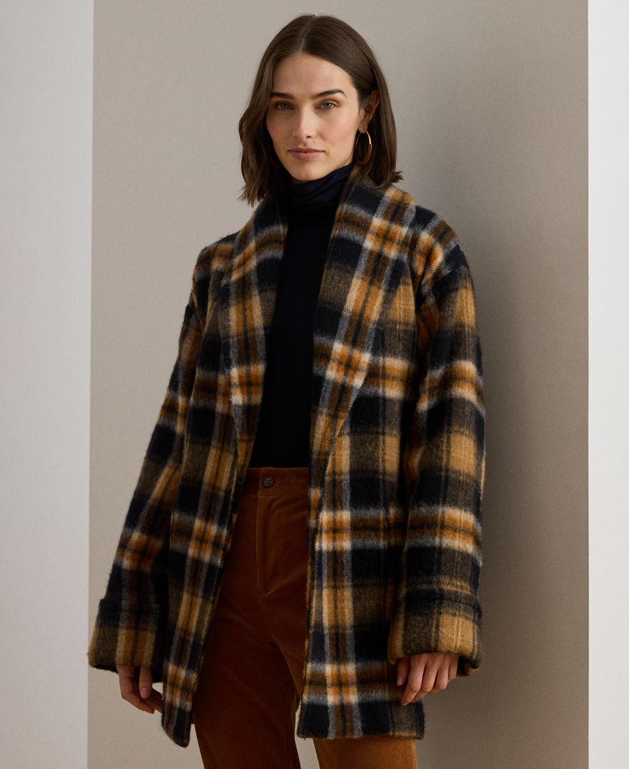 Женская клетчатая куртка-накидка с воротником-шалью Lauren Ralph Lauren, Navy/Cinnamon Multi
Женская клетчатая куртка-накидка с воротником-шалью Lauren Ralph Lauren, Navy/Cinnamon Multi