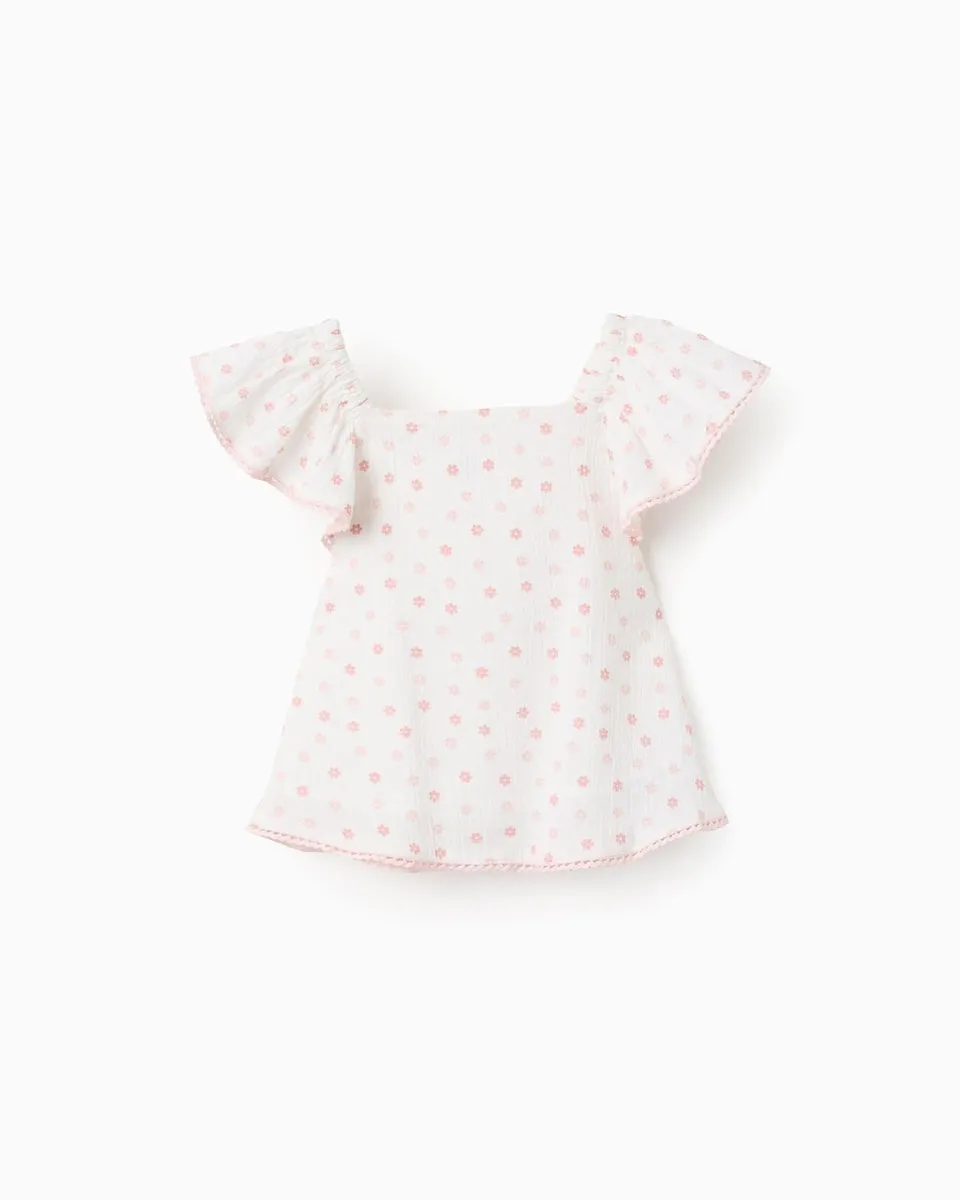 Блузка для девочки-новорожденной, 100% хлопок, с цветочным узором и рюшами Zippy, белый/розовый
Блузка для девочки-новорожденной, 100% хлопок, с цветочным узором и рюшами Zippy, белый/розовый
