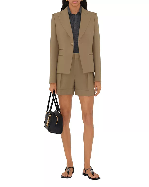 Шерстяной пиджак приталенного кроя Burberry, бежевый
Шерстяной пиджак приталенного кроя Burberry, бежевый