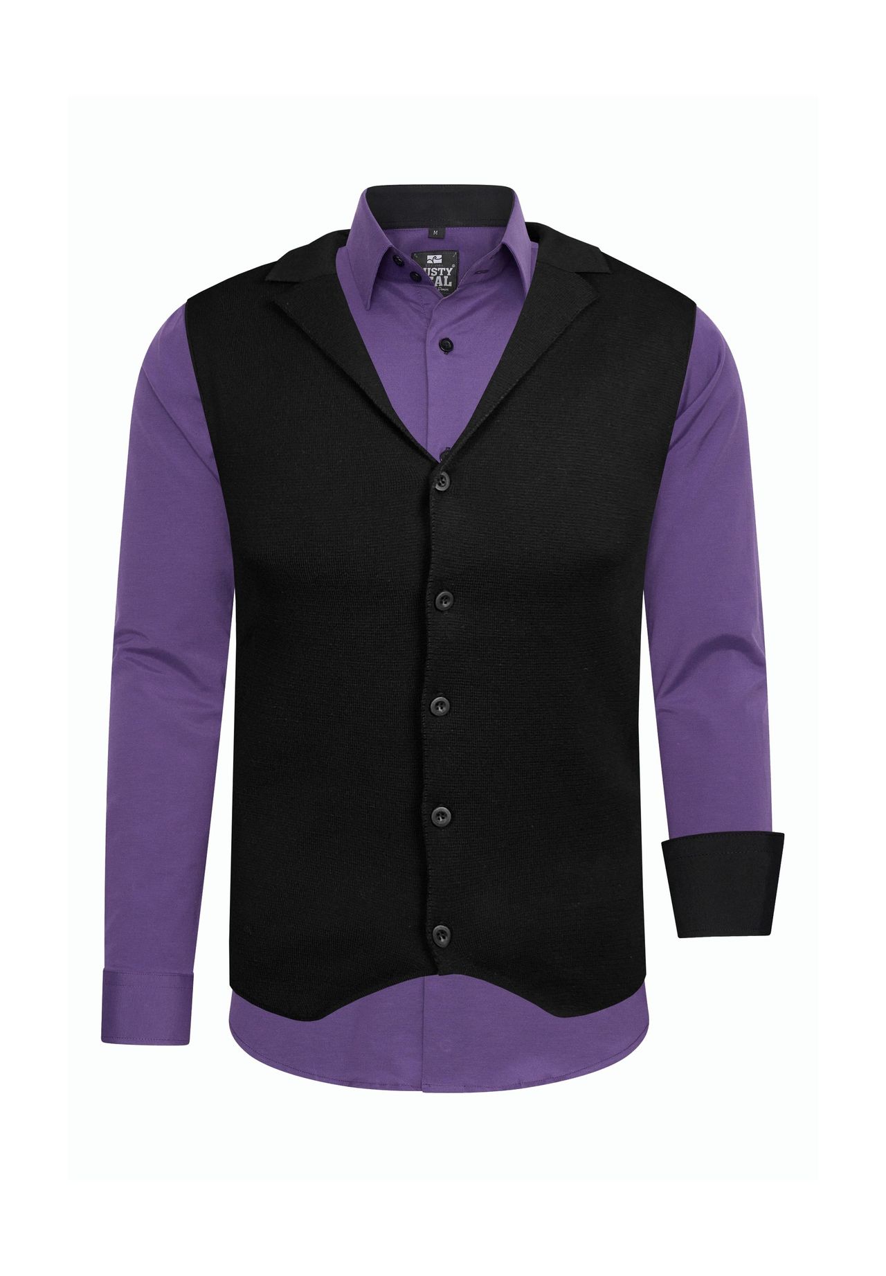 Комплект рубашек, состоящий из рубашки с длинными рукавами и жилета RUSTY NEAL, фиолетовый 
Комплект рубашек, состоящий из рубашки с длинными рукавами и жилета RUSTY NEAL, фиолетовый