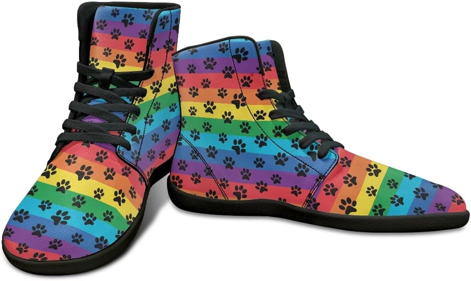 Высокие кроссовки без подъема пятки с принтом лап собак - беговые кроссовки из искусственной кожи, мужские многоцветные повседневные спортивные кроссовки Watdotory, Rainbow Flag Dog Paws Print
Высокие кроссовки без подъема пятки с принтом лап собак - беговые кроссовки из искусственной кожи, мужские многоцветные повседневные спортивные кроссовки Watdotory, Rainbow Flag Dog Paws Print