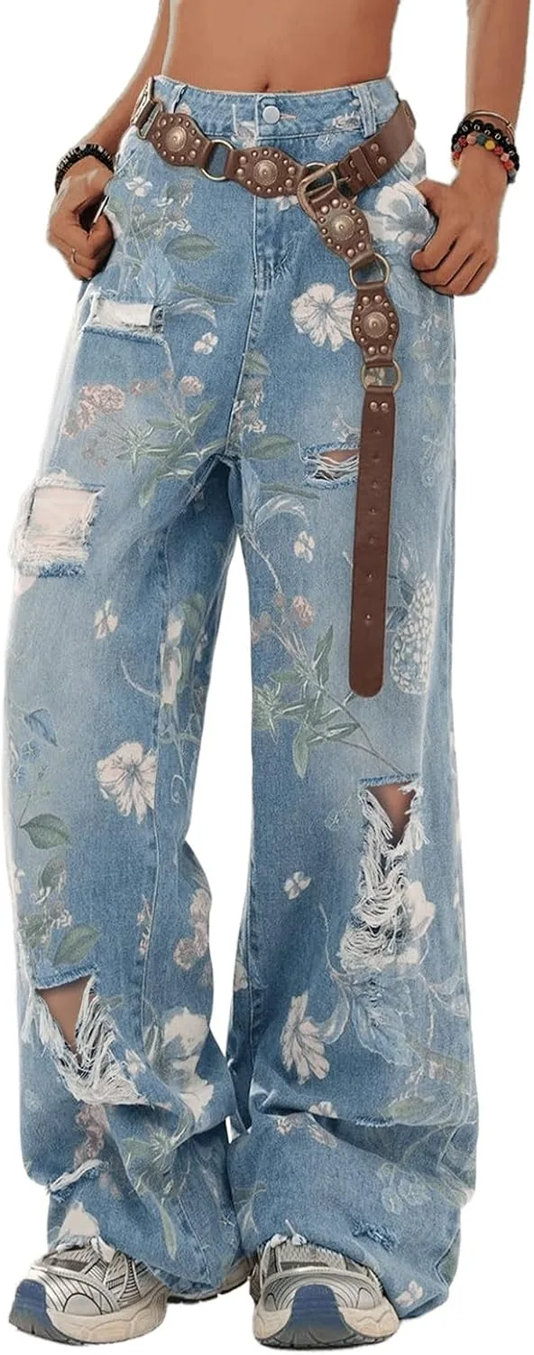 Женские рваные джинсы High Waisted Baggy Boyfriend с принтом Zeavitt
Женские рваные джинсы High Waisted Baggy Boyfriend с принтом Zeavitt