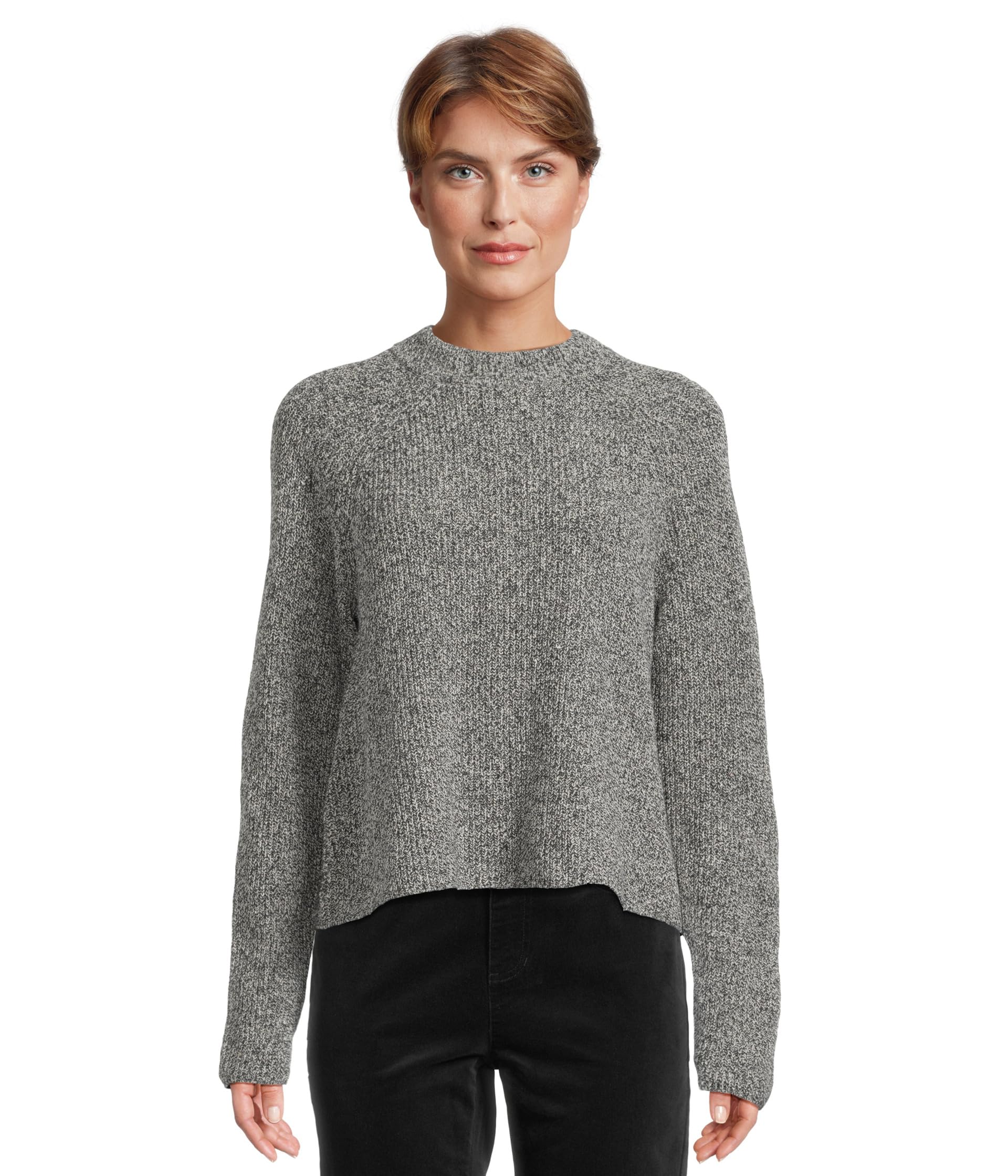 Свитер Eileen Fisher Mock Neck Raglan Sweater, черный 
Свитер Eileen Fisher Mock Neck Raglan Sweater, черный