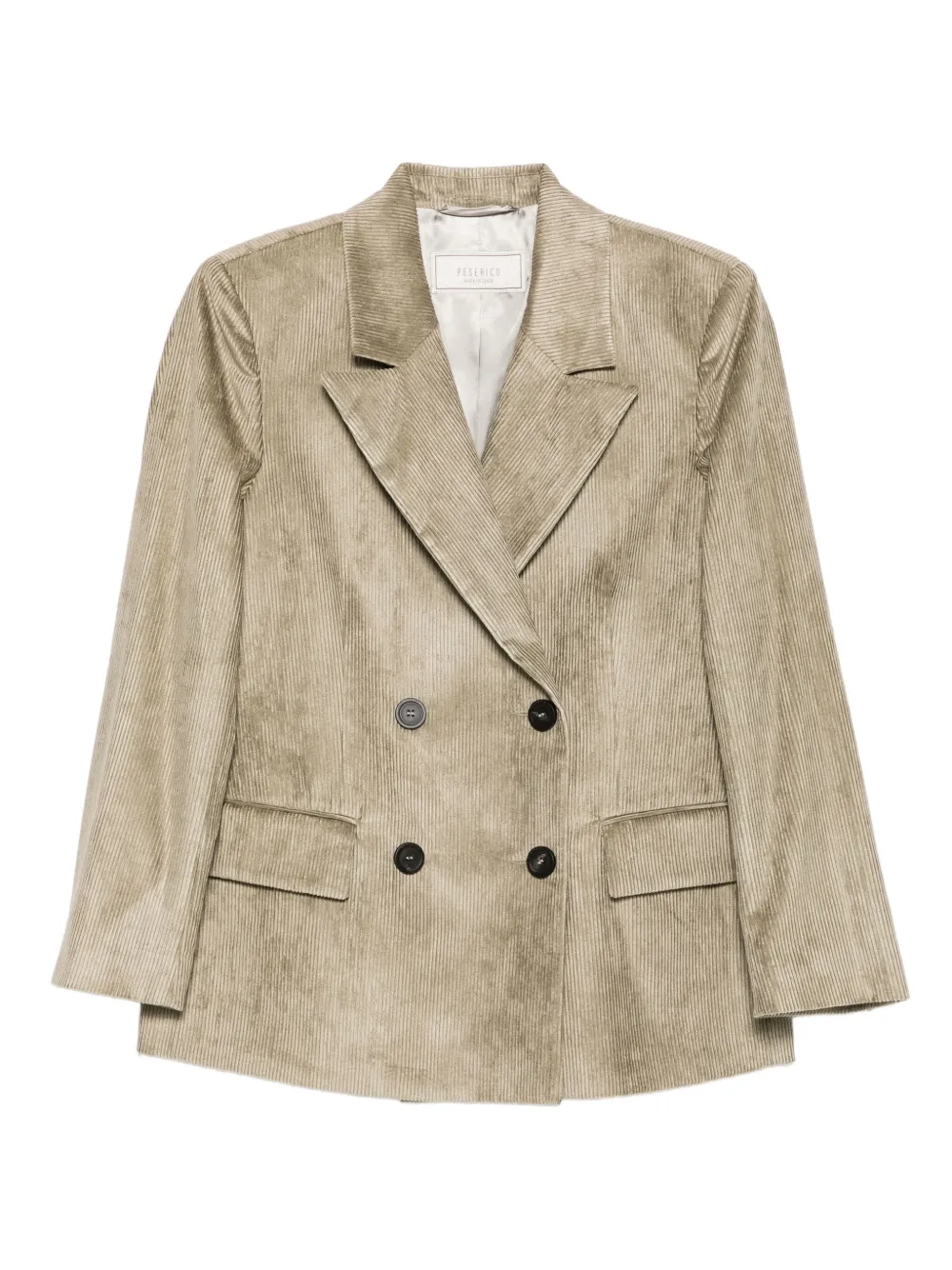 Вельветовый двубортный пиджак Peserico, зеленый
Вельветовый двубортный пиджак Peserico, зеленый