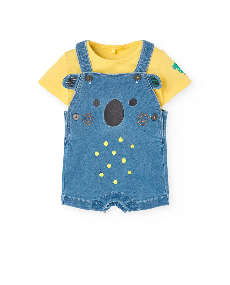 Комплект из простой футболки и короткого комбинезона для мальчика Boboli, жёлтый
Комплект из простой футболки и короткого комбинезона для мальчика Boboli, жёлтый