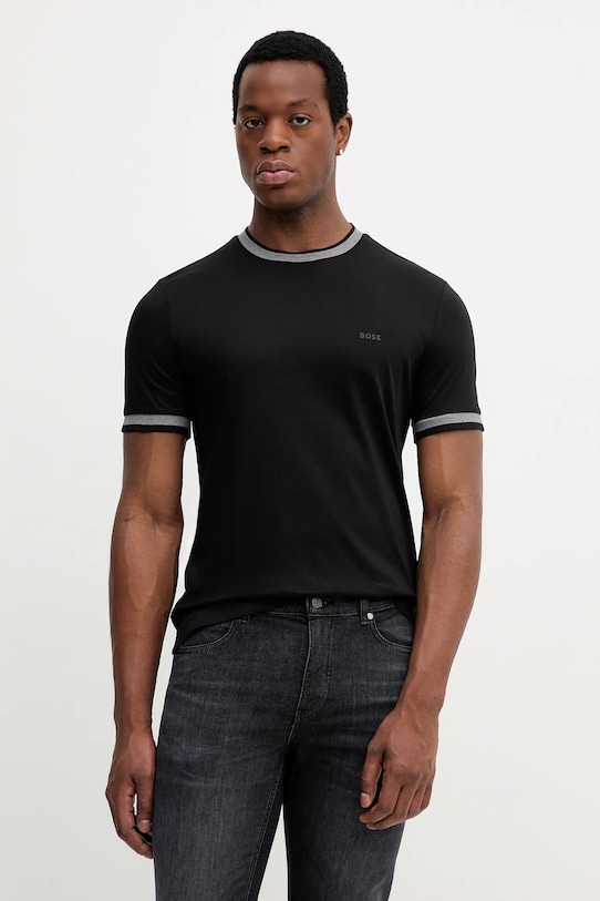 Хлопковая футболка Boss, черный
Хлопковая футболка Boss, черный