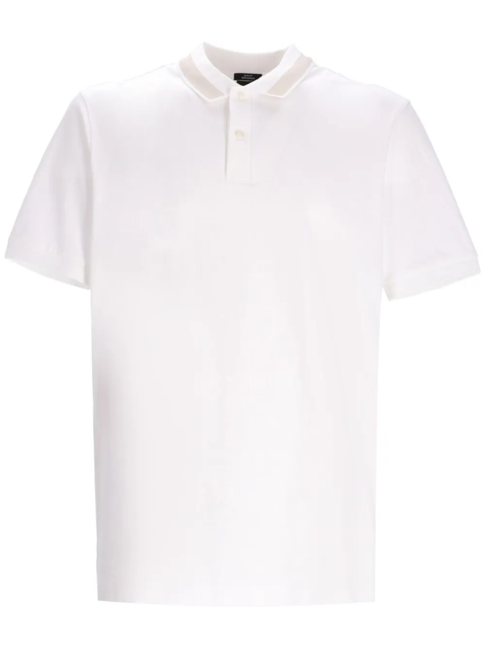 Рубашка поло с отделкой в полоску BOSS, белый 
Рубашка поло с отделкой в полоску BOSS, белый