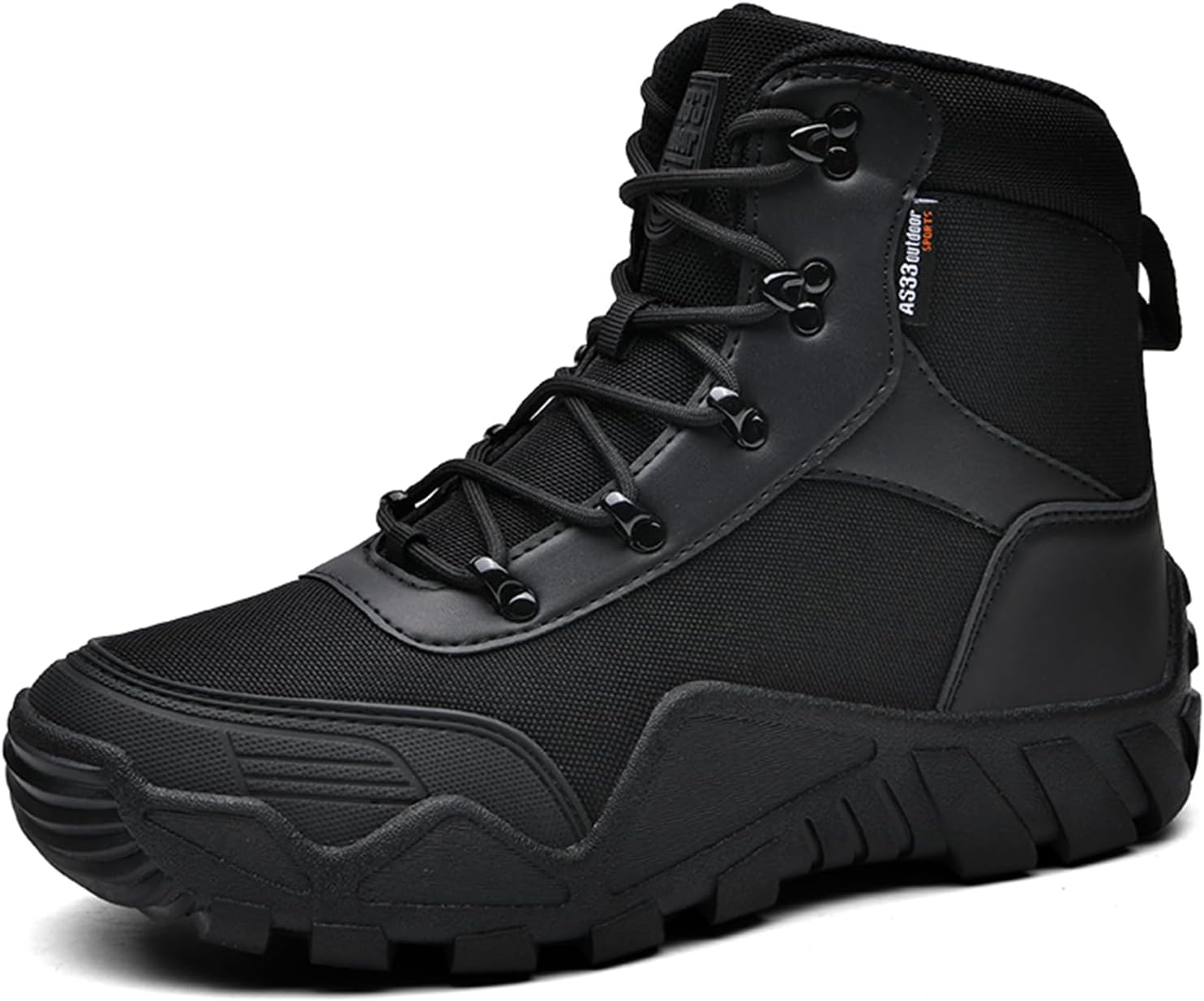 Мужские тактические армейские боевые ботинки TengfeiFly среднего верха с шнуровкой, кожаным верхом с сеткой, усиленным носком, средней подошвой, нескользящей подошвой, дышащие, для активного отдыха, походов и тактических задач, черный
Мужские тактические армейские боевые ботинки TengfeiFly среднего верха с шнуровкой, кожаным верхом с сеткой, усиленным носком, средней подошвой, нескользящей подошвой, дышащие, для активного отдыха, походов и тактических задач, черный