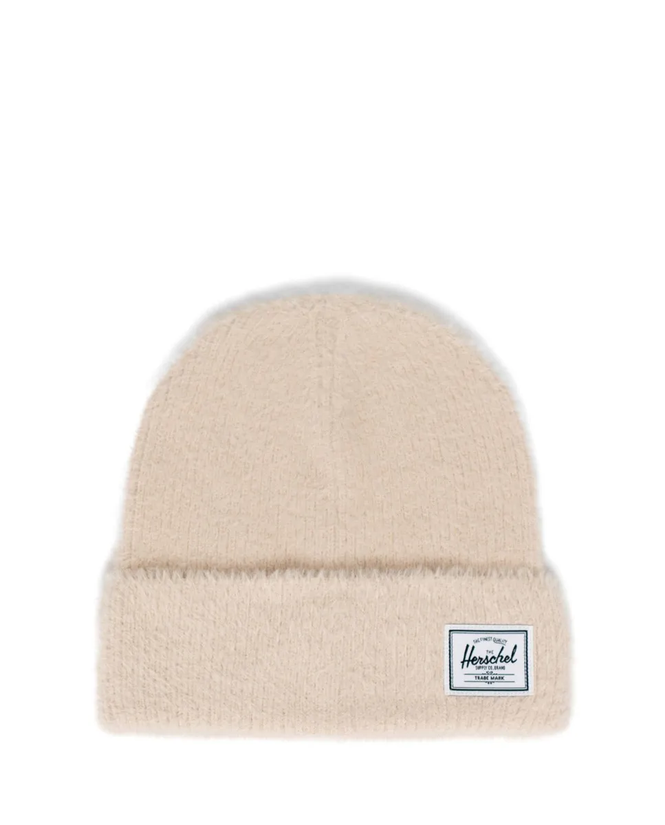 Женская шапка из мягкого искусственного мохера коричневого цвета Herschel, белый 
Женская шапка из мягкого искусственного мохера коричневого цвета Herschel, белый