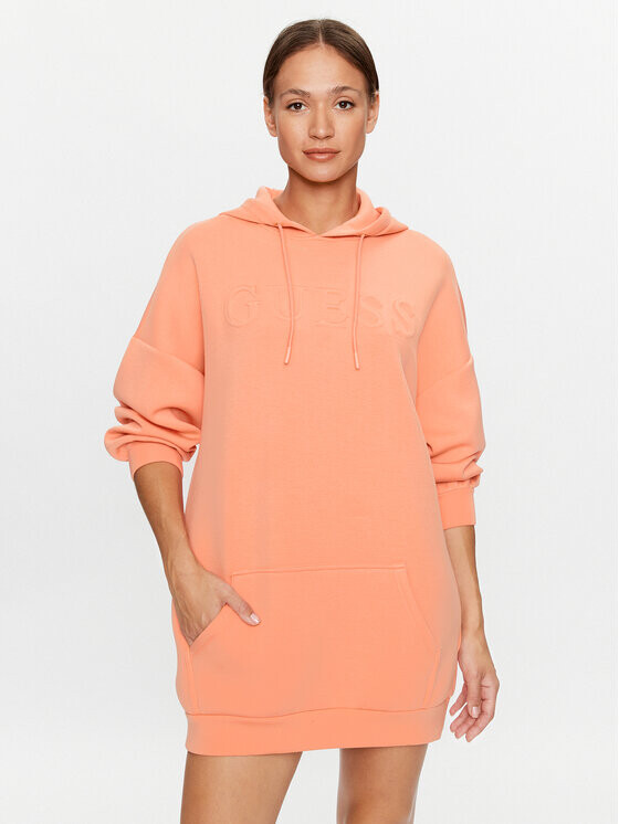 Платье на каждый день, стандартного кроя Guess, коралловый, Красный, Платье на каждый день, стандартного кроя Guess, коралловый