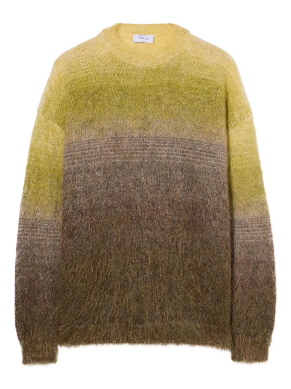 Свитер с круглым вырезом и градиентной стрелой Off-White, желтый
Свитер с круглым вырезом и градиентной стрелой Off-White, желтый