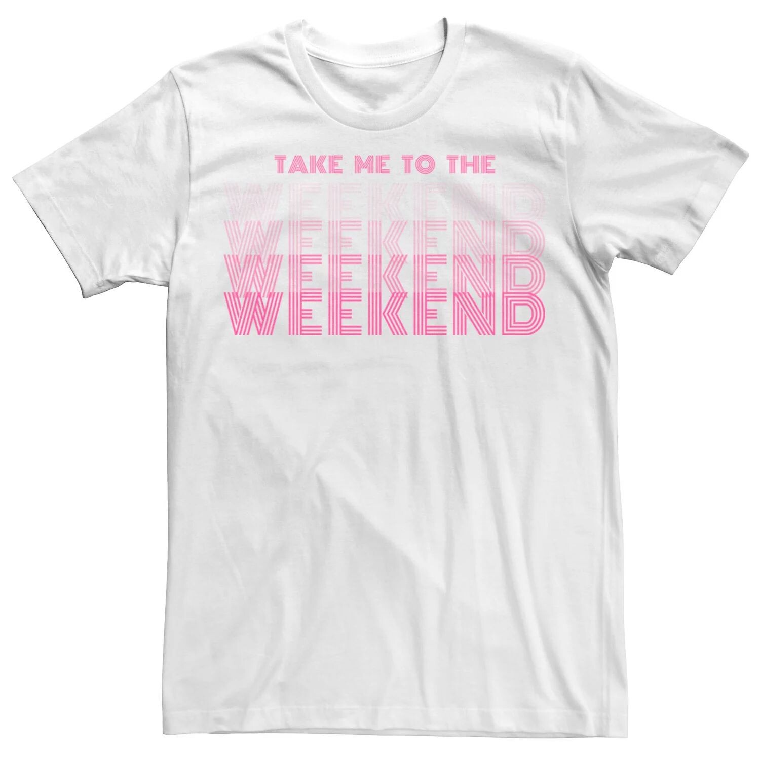 Мужская футболка Take Me To The Weekend с текстом Fade, White Licensed Character, белый
Мужская футболка Take Me To The Weekend с текстом Fade, White Licensed Character, белый