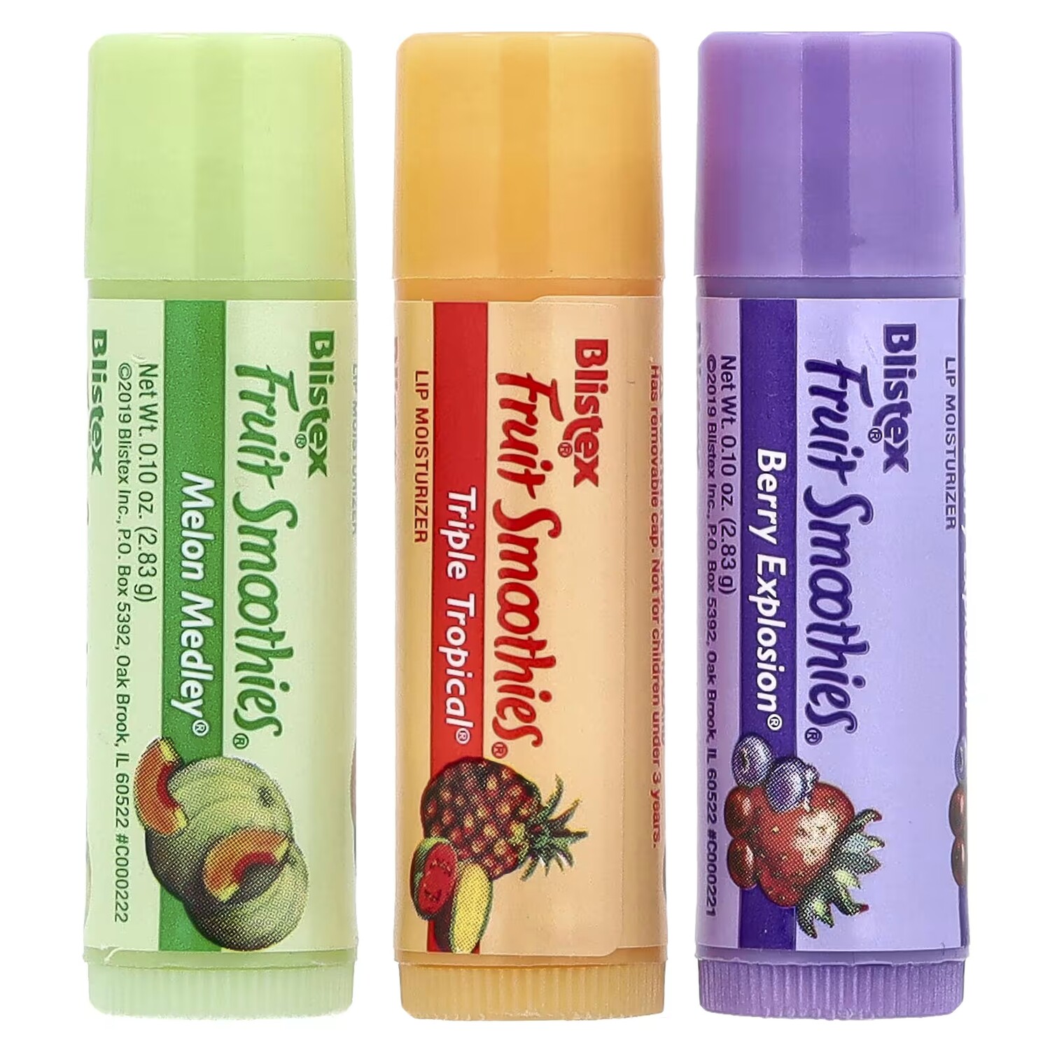 Бальзам для губ Blistex Fruit Smoothies, 3 шт
Бальзам для губ Blistex Fruit Smoothies, 3 шт