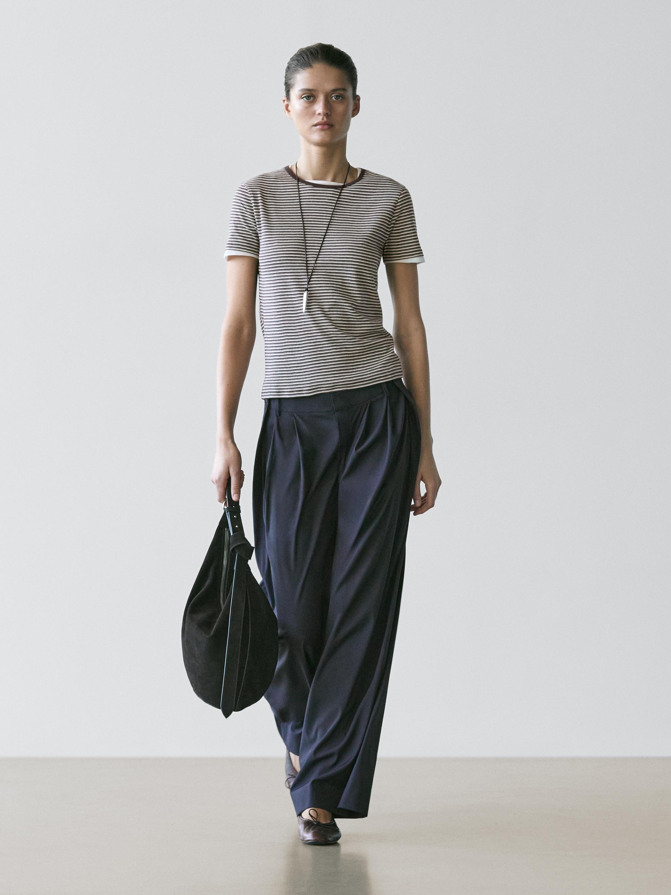 Двухслойная футболка в полоску с коротким рукавом Massimo Dutti, brown, Коричневый, Двухслойная футболка в полоску с коротким рукавом Massimo Dutti, brown
Двухслойная футболка в полоску с коротким рукавом Massimo Dutti, brown, Коричневый, Двухслойная футболка в полоску с коротким рукавом Massimo Dutti, brown