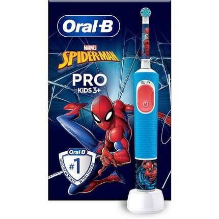Электрическая зубная щетка Kids Pro 103 Spiderman для детей от 3 лет — синяя, Oral-B
Электрическая зубная щетка Kids Pro 103 Spiderman для детей от 3 лет — синяя, Oral-B