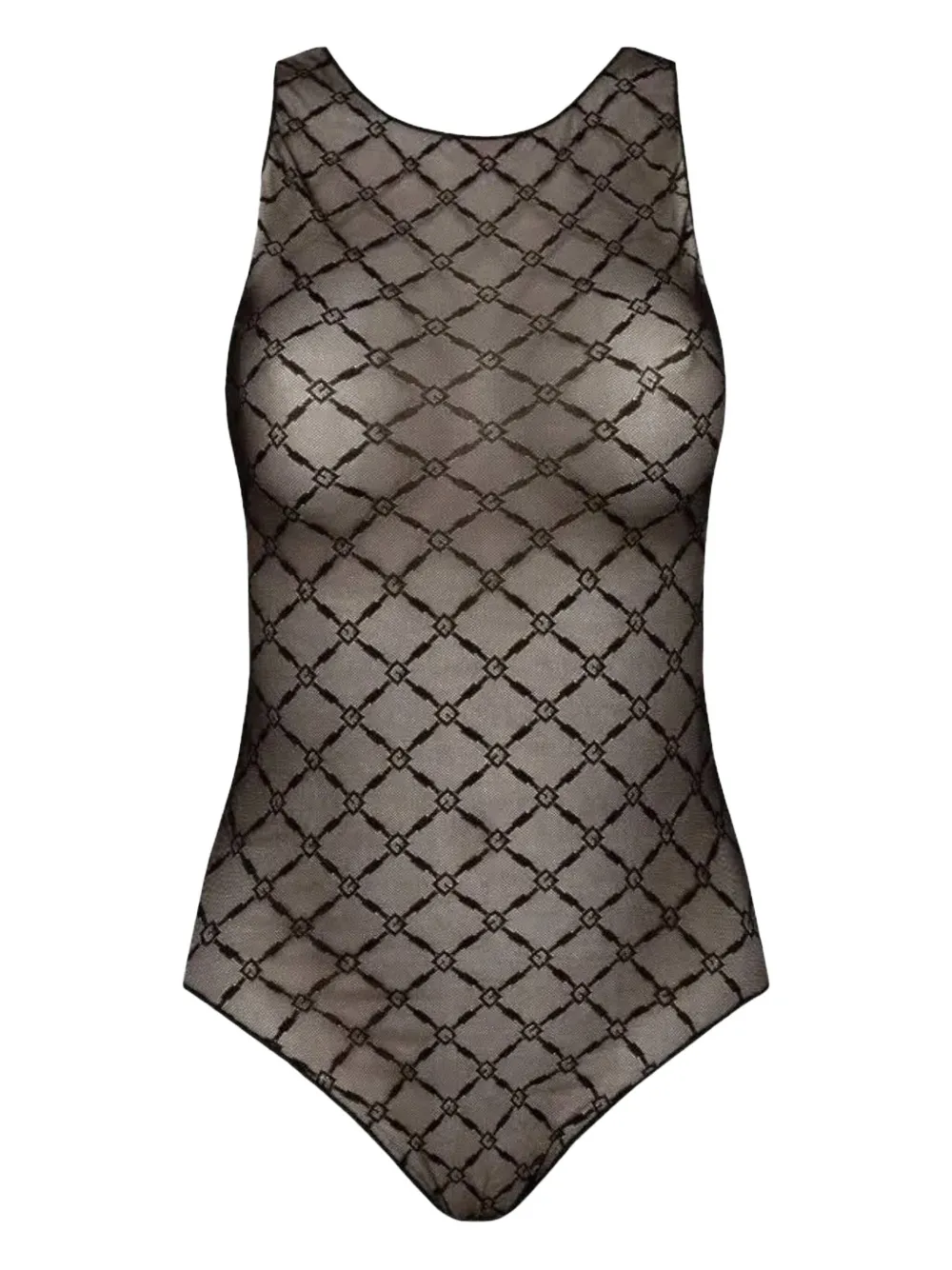 Боди с геометрическим узором Elisabetta Franchi, черный 
Боди с геометрическим узором Elisabetta Franchi, черный