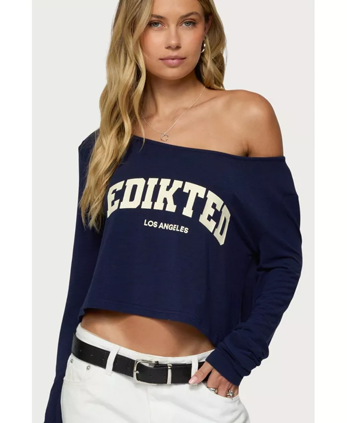 Женский топ La Babe с открытыми плечами Edikted, синий
Женский топ La Babe с открытыми плечами Edikted, синий