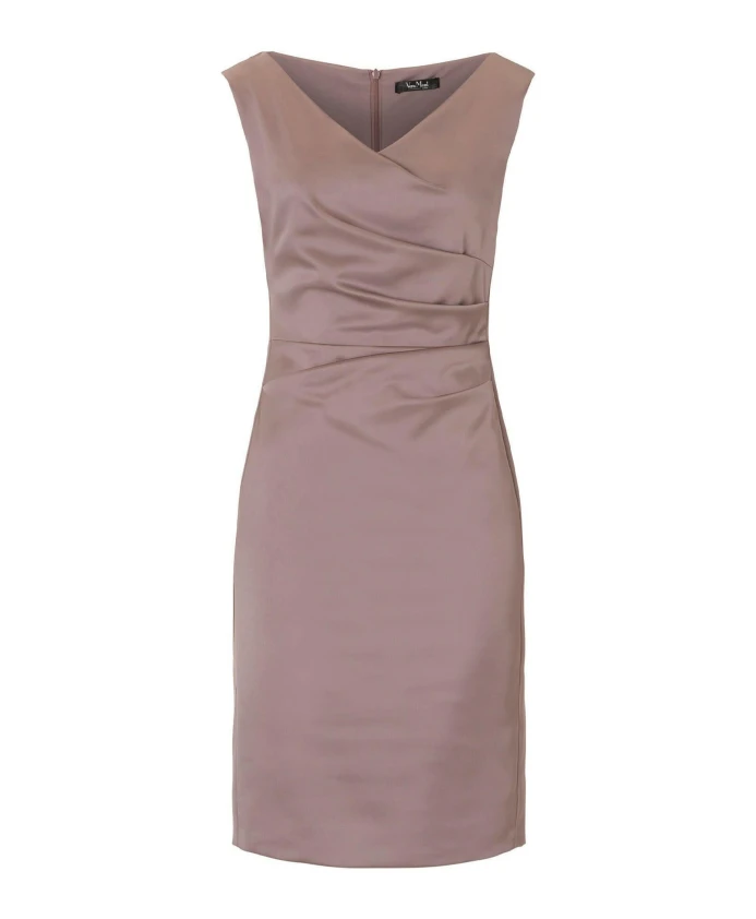 Платье миди с драпировкой из атласа. Vera Mont, бежевый
Платье миди с драпировкой из атласа. Vera Mont, бежевый