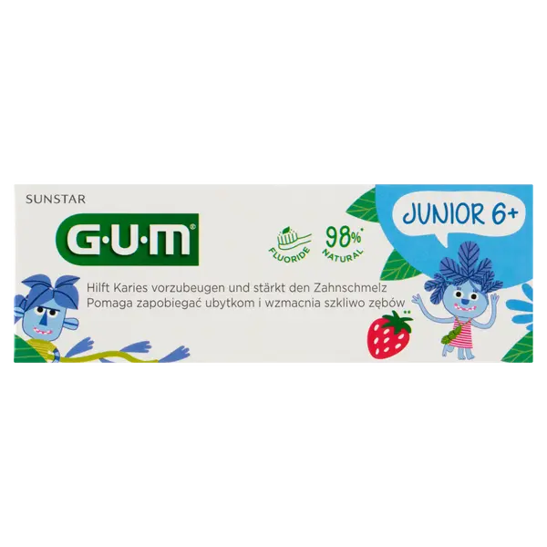 Зубная паста для детей 6+, 50 мл Gum Junior
Зубная паста для детей 6+, 50 мл Gum Junior