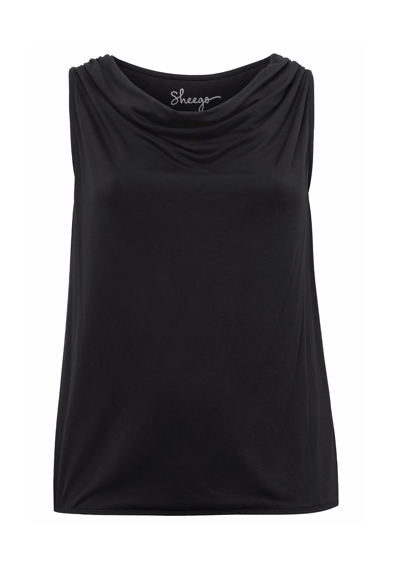 Топ с воротником-хомутом и эластичным поясом Sheego, черный
Топ с воротником-хомутом и эластичным поясом Sheego, черный