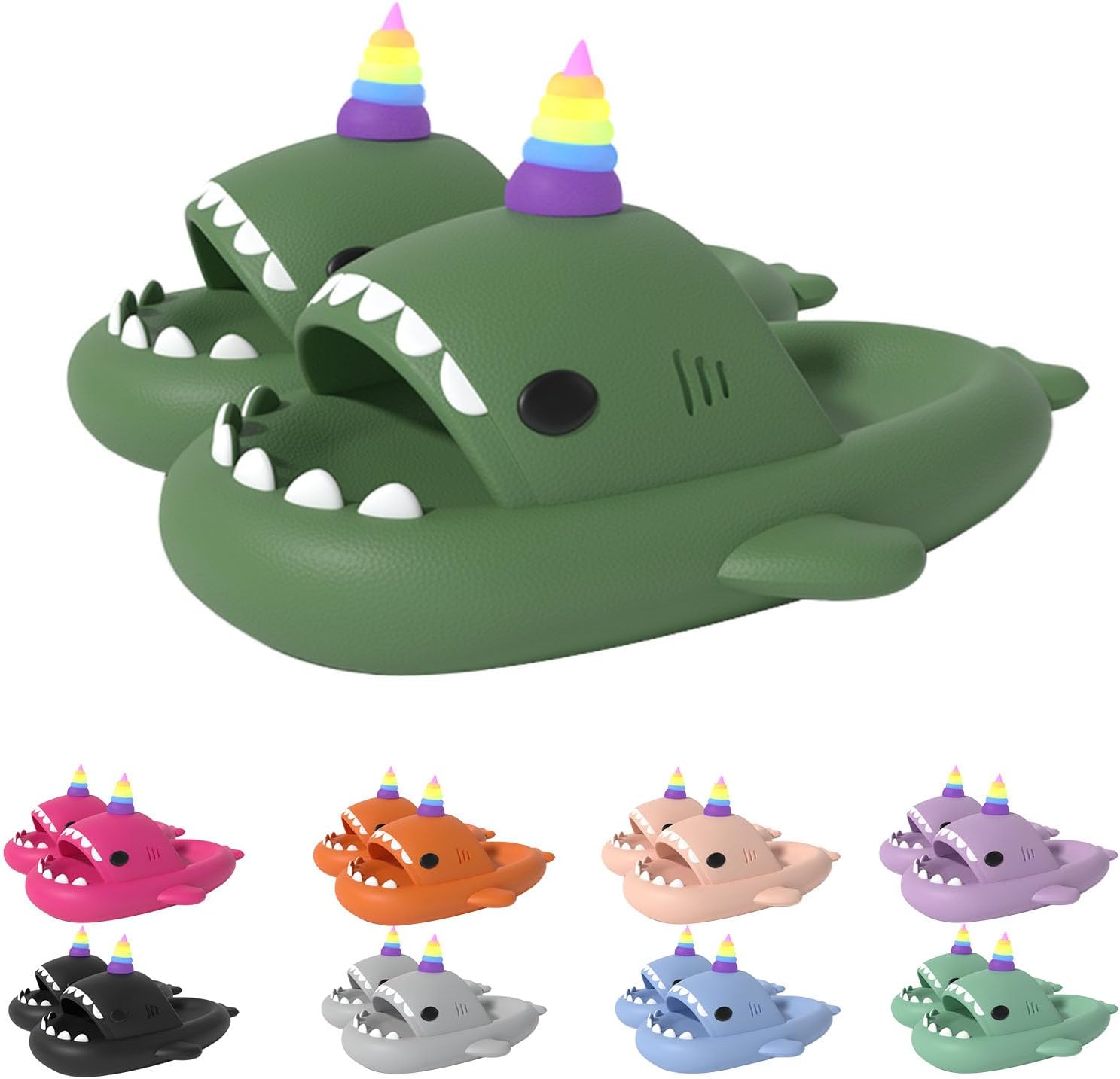 Сланцы Zureto Unicorn Shark, новые тапочки-акулы 2024 года, светящиеся в темноте, супер мягкий материал EVA, удобные сандалии
Сланцы Zureto Unicorn Shark, новые тапочки-акулы 2024 года, светящиеся в темноте, супер мягкий материал EVA, удобные сандалии