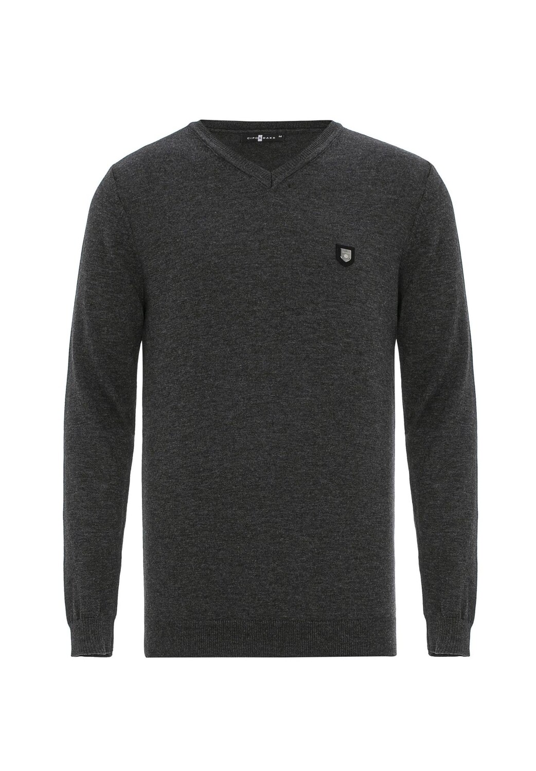 Вязаный свитер с тонким узором вязки CIPO & BAXX, антрацит
Вязаный свитер с тонким узором вязки CIPO & BAXX, антрацит