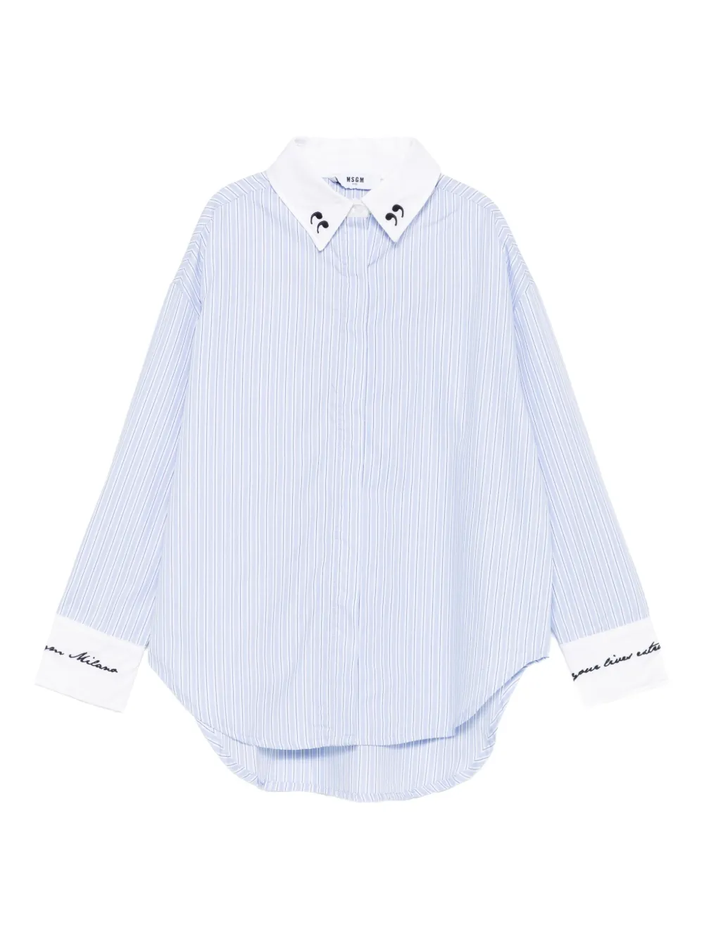 Полосатая рубашка с вышивкой Msgm Kids, синий
Полосатая рубашка с вышивкой Msgm Kids, синий