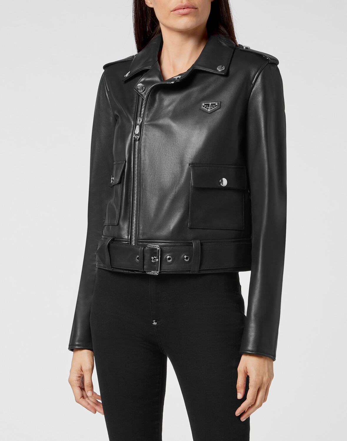 Кожаный байкер Iconic Plein Philipp Plein, черный
Кожаный байкер Iconic Plein Philipp Plein, черный