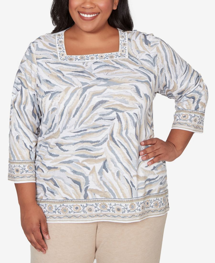 Топ больших размеров Comfort & Joy с квадратным вырезом и анималистическим принтом по краю Alfred Dunner, Gray Multi
Топ больших размеров Comfort & Joy с квадратным вырезом и анималистическим принтом по краю Alfred Dunner, Gray Multi