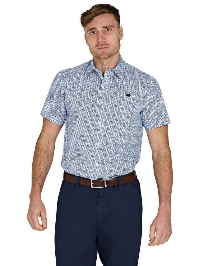 Хлопковая рубашка с коротким рукавом и пентагональным принтом из поплина Raging Bull, White
Хлопковая рубашка с коротким рукавом и пентагональным принтом из поплина Raging Bull, White