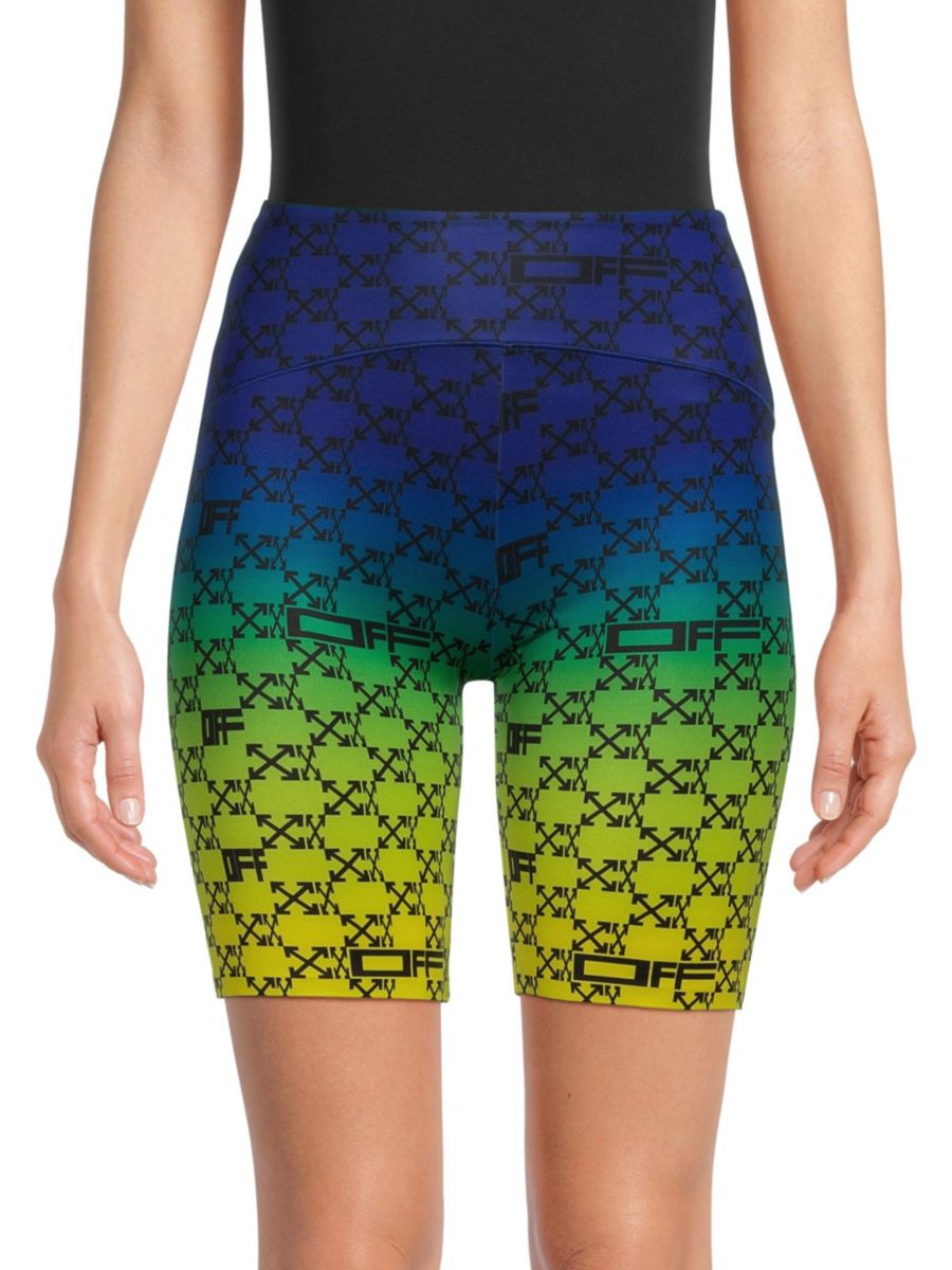 Байкерские шорты Ombré Off-White, зеленый 
Байкерские шорты Ombré Off-White, зеленый