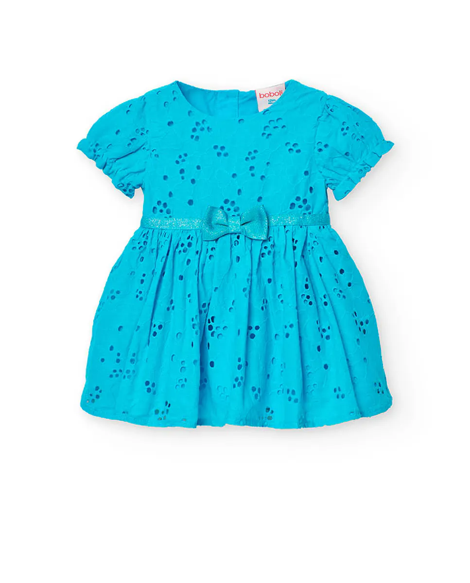 Платье для девочки из батиста с вышивкой и декоративным бантом Boboli, бирюзовый
Платье для девочки из батиста с вышивкой и декоративным бантом Boboli, бирюзовый