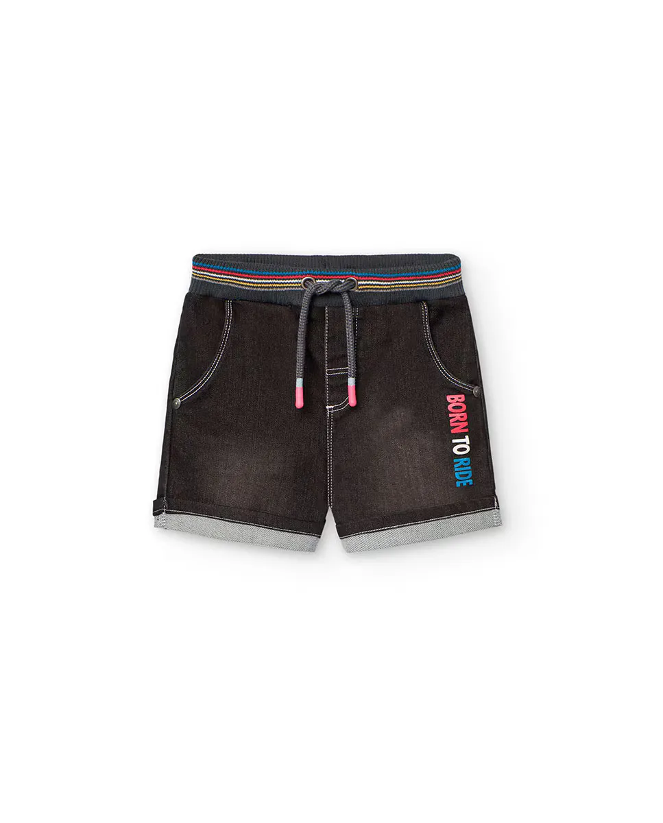 Шорты-бермуды для мальчика с резинкой на талии и завязками Boboli, черный
Шорты-бермуды для мальчика с резинкой на талии и завязками Boboli, черный