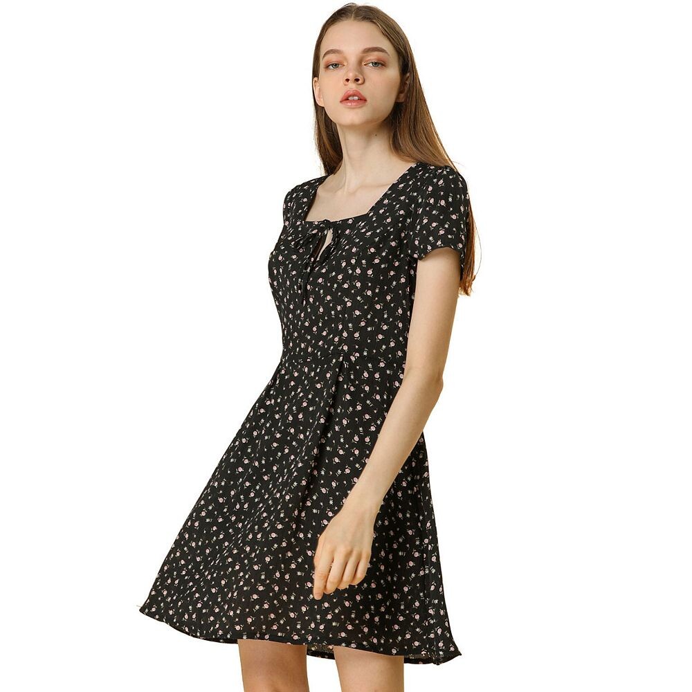 Женское платье для выпускного вечера трапециевидной формы с квадратным вырезом и коротким рукавом с цветочным принтом ALLEGRA K, цвет Black Floral
Женское платье для выпускного вечера трапециевидной формы с квадратным вырезом и коротким рукавом с цветочным принтом ALLEGRA K, цвет Black Floral