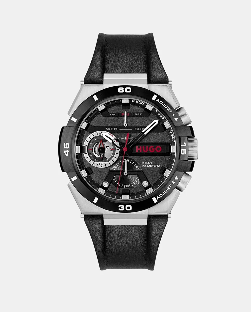 Многофункциональные черные кожаные мужские часы Wild 1530336 Hugo, черный
Многофункциональные черные кожаные мужские часы Wild 1530336 Hugo, черный