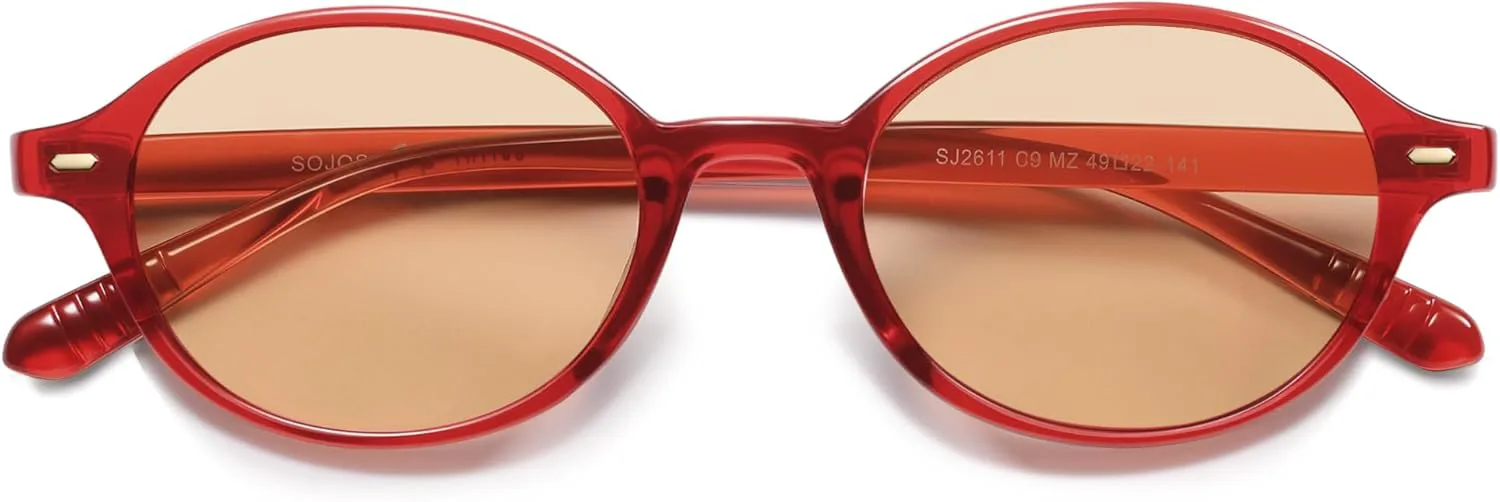 Солнцезащитные очки SOJOS Retro Oval Round Polarized Sunglasses для женщин и мужчин, маленькие, стильные, винтажные, модные, модель SJ2611, Red/Light Yellow Tint
Солнцезащитные очки SOJOS Retro Oval Round Polarized Sunglasses для женщин и мужчин, маленькие, стильные, винтажные, модные, модель SJ2611, Red/Light Yellow Tint